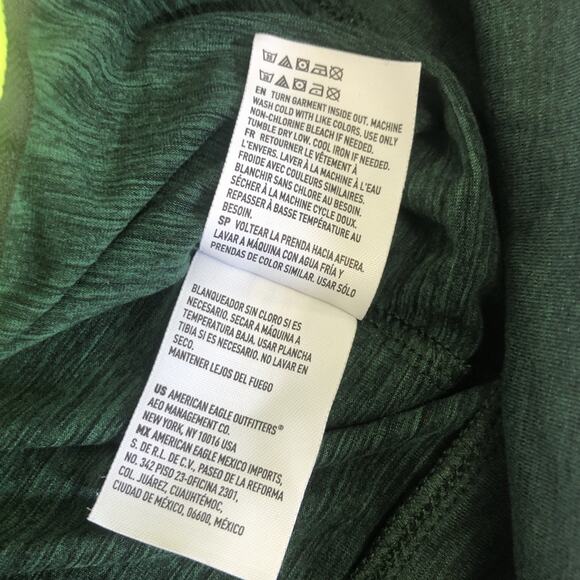 Amercian Eagle Outfitters Men's Flex Hoodie Large Green Pullover Kangaroo Pocket - Picture 9 of 11